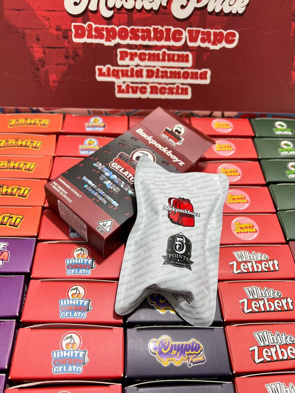 Backpack boyz 1g liquid diamonds live resin disposable Cali Packs Store
