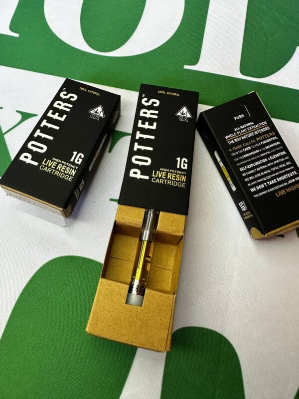 Potters live resin cartridges