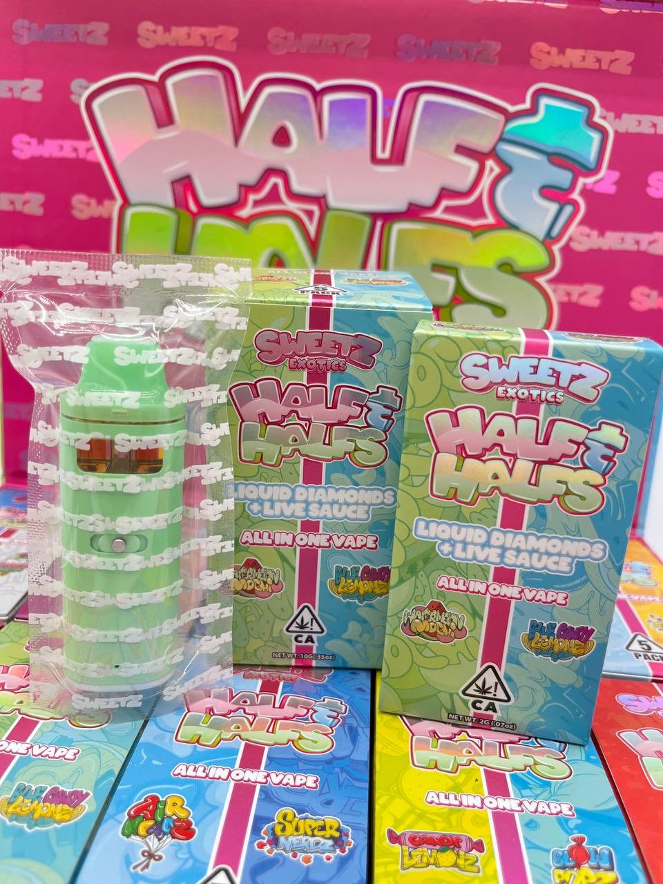 WATERMELON MOCHI X BLUE CANDY LEMONZ | Sweetz Exotics Half & Halfs Disposable 2G Online - Image 2