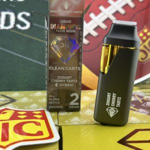 CLEAN CARTS 2G DISPOSABLE YELLOW EDITION – LIQUID DIAMONDS + LIVE RESIN